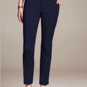 BANANA REPUBLIC Navy Blue Stretch Cropped Capri